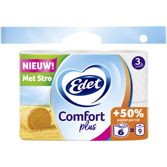 Albert Heijn Edet comfort plus toiletpapier met stro aanbieding