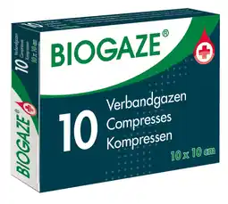 De Online Drogist Biogaze verbandgazen 10x10cm 10st aanbieding
