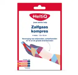 De Online Drogist Heltiq zalfgaaskompres 10cmx7.5 6st aanbieding