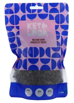 De Online Drogist Keto hero dark chocolate drops 300gr aanbieding