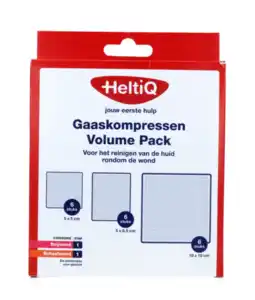 De Online Drogist Heltiq gaaskompressen volume pack 18st aanbieding