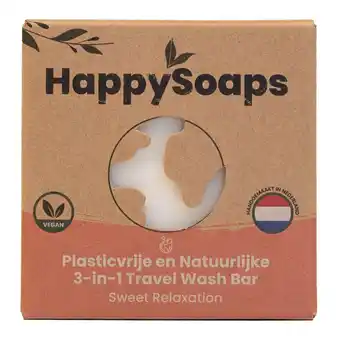 De Online Drogist Happysoaps 3-in-1 travel wash bar – sweet relaxation 40gr aanbieding