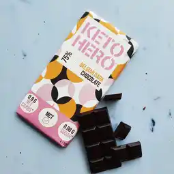 De Online Drogist Keto hero 75% belgian dark chocolate 100gr aanbieding