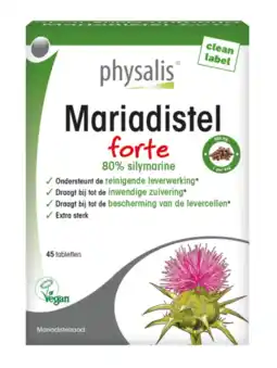 De Online Drogist Physalis mariadistel forte tabletten 45tb aanbieding