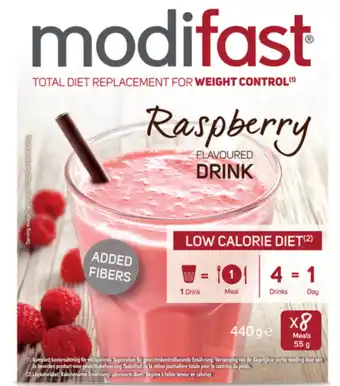 De Online Drogist Modifast weight control drink raspberry 440gr aanbieding
