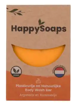 De Online Drogist Happysoaps arganolie & rozemarijn body wash bar 100gr aanbieding