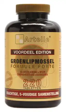 De Online Drogist Artelle groenlipmossel formule forte tabletten 220tb aanbieding