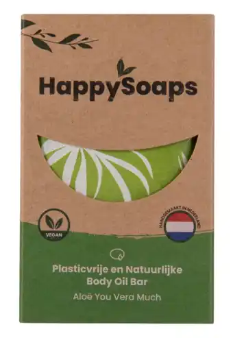 De Online Drogist Happysoaps aloë vera body oil bar 70gr aanbieding