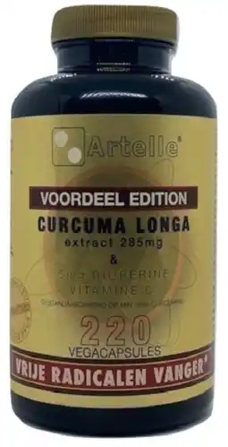 De Online Drogist Artelle curcuma longa extract vegacapsules 220vcp aanbieding