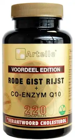 De Online Drogist Artelle rode gist rijst co enzym q10 vegacapsules 220vcp aanbieding