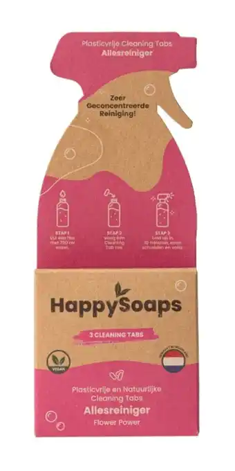 De Online Drogist Happysoaps flower power allesreiniger tabs 24gr aanbieding