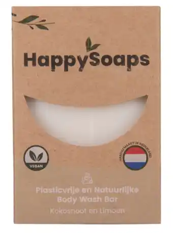 De Online Drogist Happysoaps kokosnoot & limoen body wash bar 100gr aanbieding