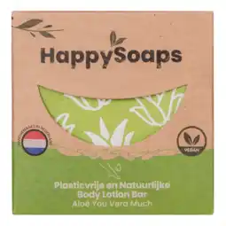 De Online Drogist Happysoaps aloë vera bodylotion bar 65gr aanbieding