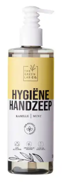 De Online Drogist The green lab co. hygiëne handzeep kamille & munt 300ml aanbieding