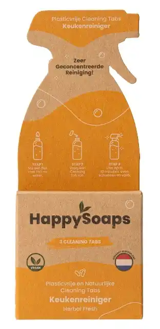 De Online Drogist Happysoaps herbal fresh keukenreiniger tabs 24gr aanbieding