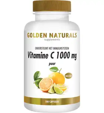 Drogisterij.net Golden naturals vitamine c1000 puur (180vc) aanbieding