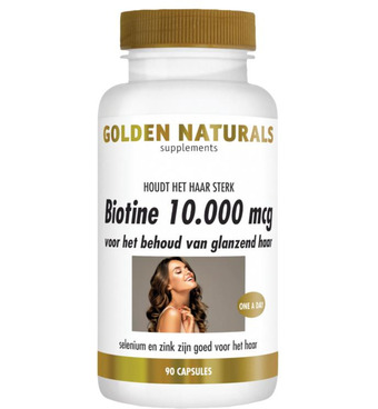 Drogisterij.net Golden naturals biotine 10.000mcg (90ca) aanbieding