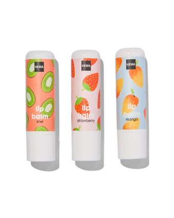 HEMA Hema lippenbalsem fruit - 3 stuks aanbieding