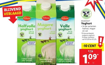 Lidl Yoghurt aanbieding