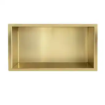 Sanitairwinkel.nl Wiesbaden inbouwnis 30x60x7cm pvd geborsteld messing (goud) outletstore aanbieding