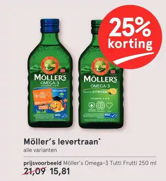 Etos Möller's levertraan 250 ml aanbieding