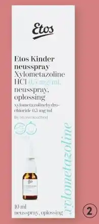 Etos Etos Kinderneusspray Xylometazoline aanbieding