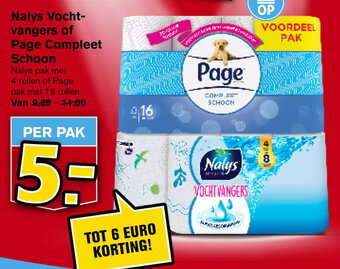 Hoogvliet Nalys Vochtvangers of Page Compleet Schoon aanbieding