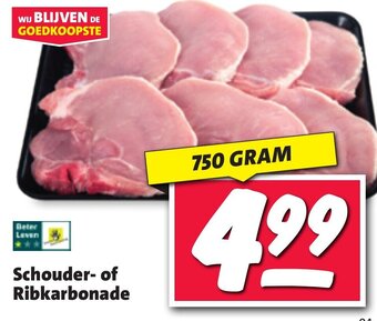 Nettorama Schouder- of Ribkarbonade 750g aanbieding