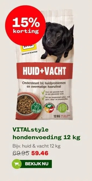 Welkoop Vitalstyle hondenvoeding 12 kg aanbieding
