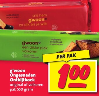 Nettorama g'woon Ongesneden Ontbijtkoek  550g aanbieding