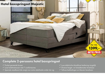 Woonsquare Hotel boxspringset majestic aanbieding