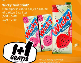 Poiesz Wicky fruitdrink aanbieding