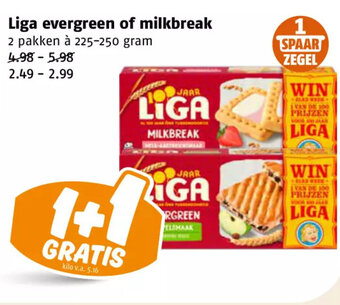 Poiesz Liga evergreen of milkbreak aanbieding