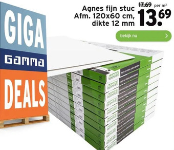 GAMMA Agnes fijn stuc afm. 120x60 cm, dikte 12 mm aanbieding