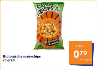 Action Biologische mais-chips 70 gram aanbieding