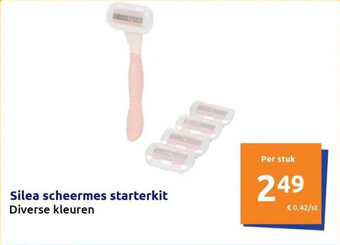 Action Silea scheermes starterkit aanbieding