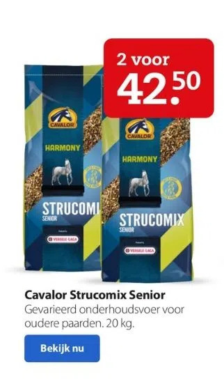 Mangime Strucomix Senior Per Cavalli Anziani (circa 20+ Anni) - Miscela Strutturale Ricca Di Fibre, 20 Kg