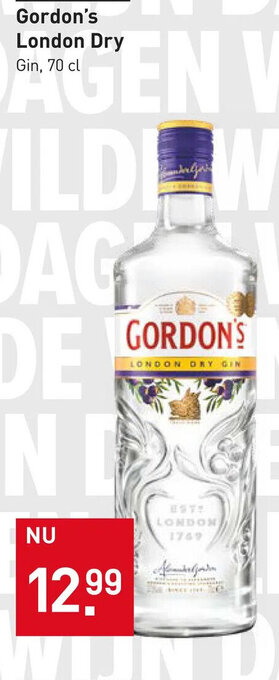 Gall & Gall Gordon's London Dry Gin, 70 cl aanbieding