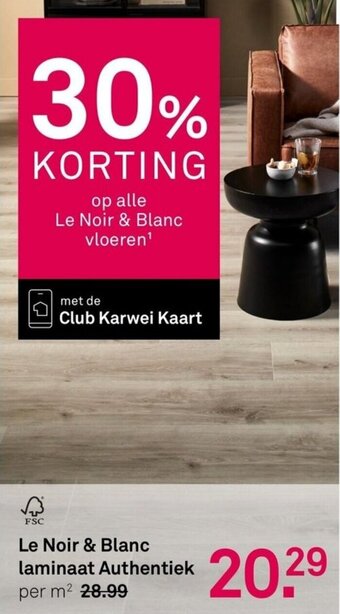 Karwei Le Noir & Blanc laminaat Authentiek per m² aanbieding