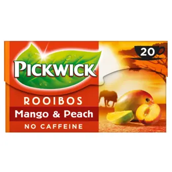 Dekamarkt Pickwick mango & perzik rooibos thee aanbieding