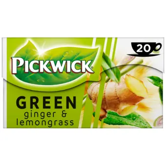 Dekamarkt Pickwick ginger & lemongrass groene thee aanbieding