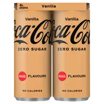 Dekamarkt Coca-cola zero vanilla 4x25cl aanbieding