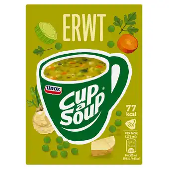 Dekamarkt Unox cup-a-soup erwt 3 stuks aanbieding