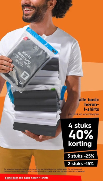 HEMA Alle basic herent-shirts aanbieding