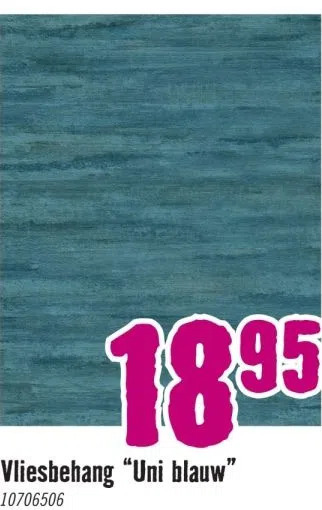 Hornbach Vliesbehang uni blauw aanbieding