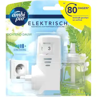 Jumbo Ambi pur elektrische luchtverfrisser startset ochtend dauw20ml aanbieding