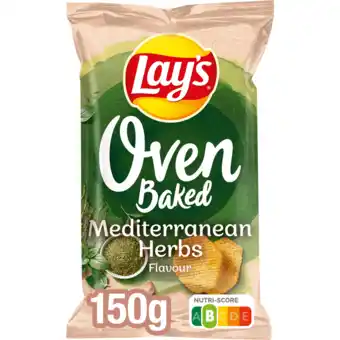 Jumbo Lay's oven baked mediterraanse kruiden chips 150g aanbieding