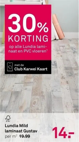 Karwei Lundia mild laminaat gustav aanbieding