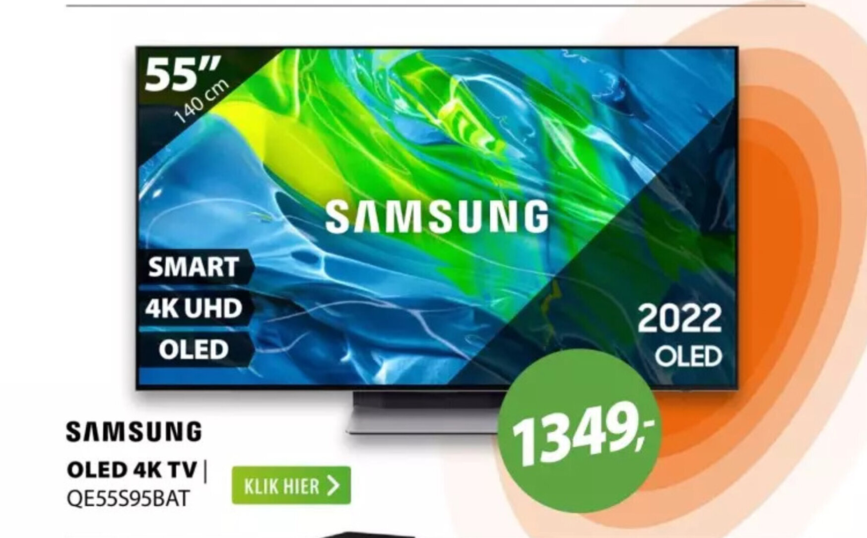 SAMSUNG OLED 4K TV 55" aanbieding bij Expert