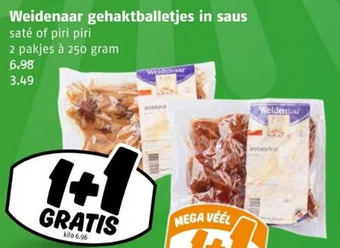 Poiesz Weidenaar gehaktballetjes in saus aanbieding